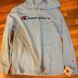 Blue champion thin hoodie NEW WITH TAGS